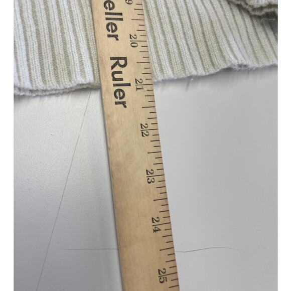 Marissa Webb Sweater Womens X Small White Asymmetric Knit Puff Sleeve Wool Blend - Picture 7 of 8